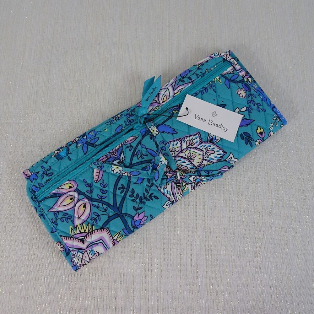 Vera Bradley Curling & Flat Iron Cover Factory Style Cotton PEACOCK GARDEN NWT - Picture 2 of 9